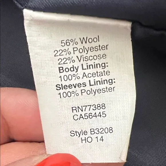 Like New! J. Crew Wool Blend Buffalo Check Peacoat Red and Blue in Size 2 - Picture 12 of 16